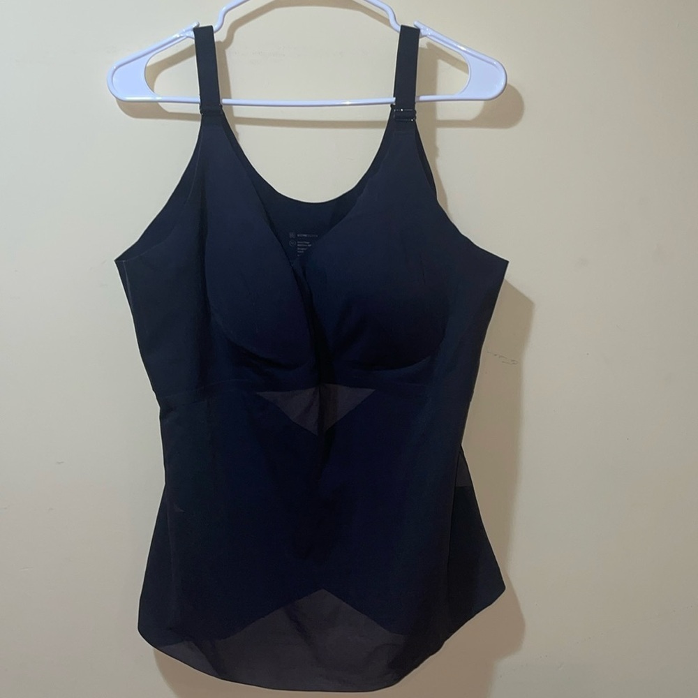 Womens HoneyLove Liftwear Tank Black Camisole Removable Pads Shapewear Plus Size